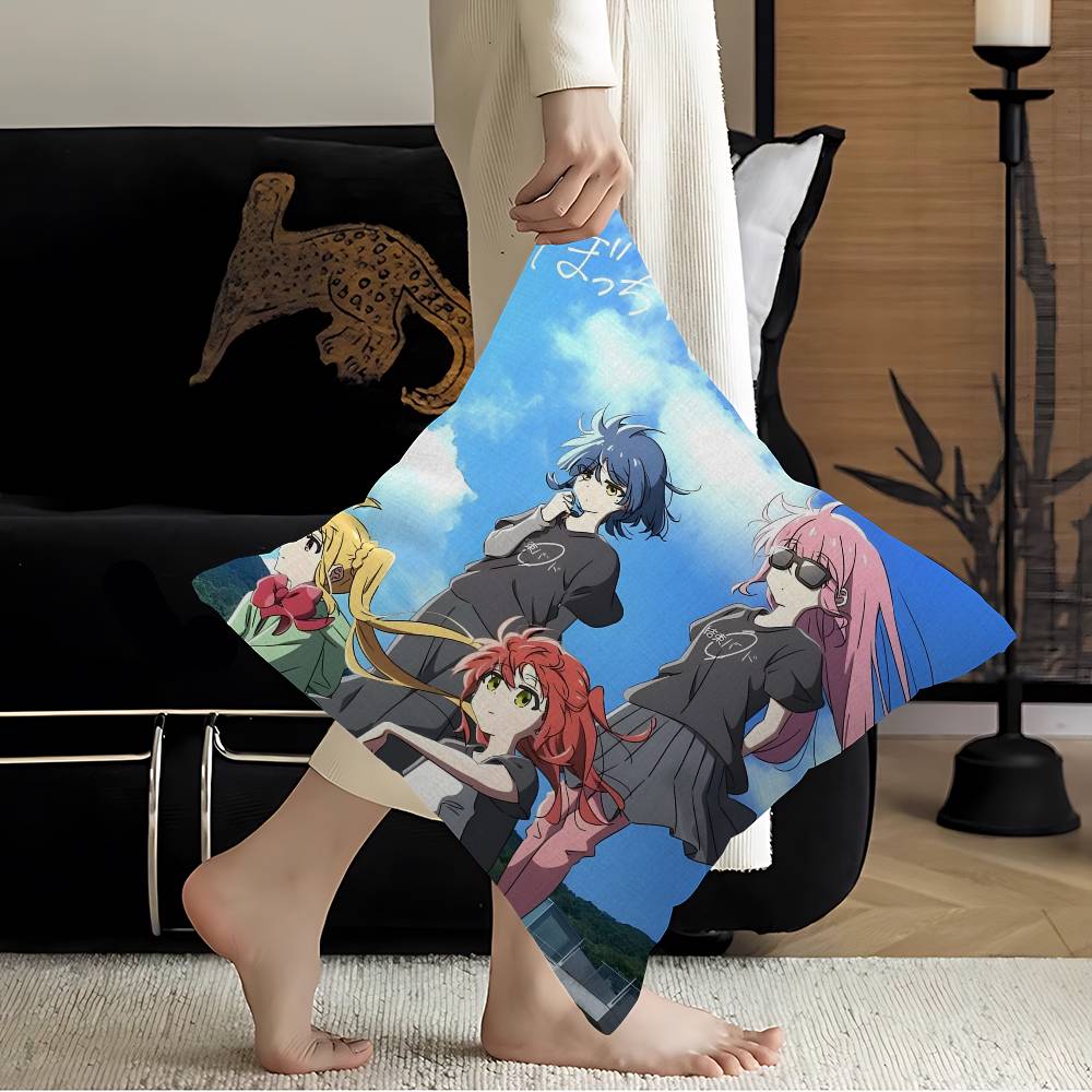 Аниме Ретро BOCCHI THE ROCK Кленовый Дизайн Наволочка Счастливый Осенний Урожай Декор Праздничный Декор Наволочка 12x12Inch