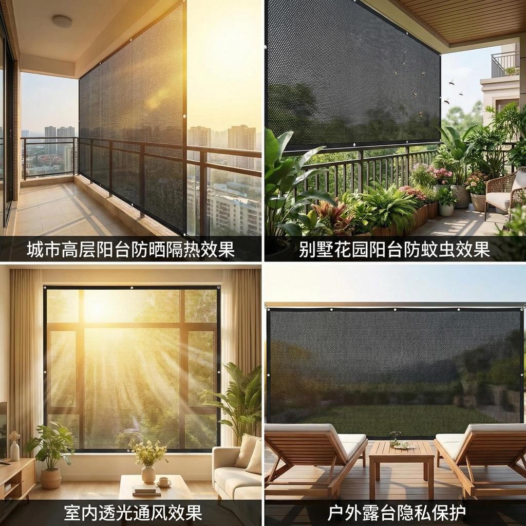 Balcony Privacy Screen Shade Net with Eyelets - 0.95m for Shade