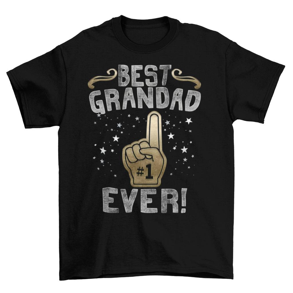 Best Grandad EVER #1 Unisex T-shirt Gift For Fathers Day Birthday Grampy Grandpa