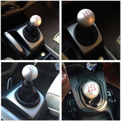 6 Speed Manual Gear Shift Knob Shifter MT Handle Type Aluminum Silver For Honda