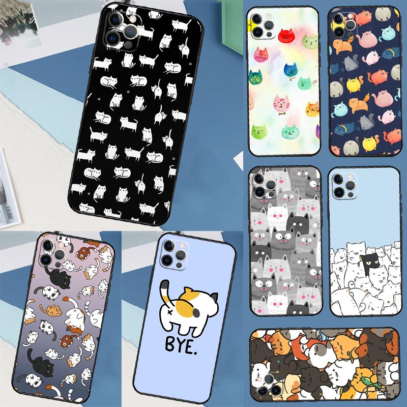 Cute Cartoon Cat Case For Xiaomi 15 14 Ultra 13T 14T 15T Pro 17 Pro Max POCO X7 X3 X5 X6 F5 F6 F7 F8 Pro Cover