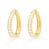 ESTELLE Øredobber Sølv Gult Gullbelagt Cubic Zirconia [ESTELLE] [Offisiell] Dame 0776-0068-0000-0000
