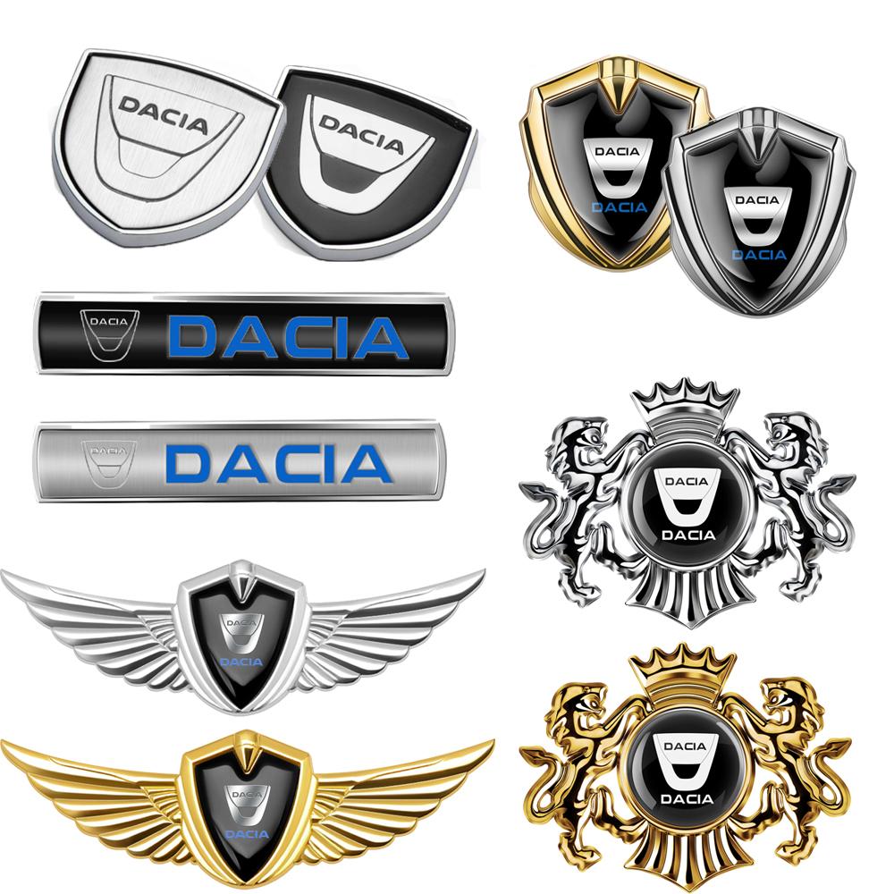 1 PZ Sticker Decorativo per Carrozzeria e Bagagliaio Stile Auto Adesivo Emblema Leone Corona 3D in Metallo per Dacia Duster Logan 3 Mcv Sandero MK2 Stepway