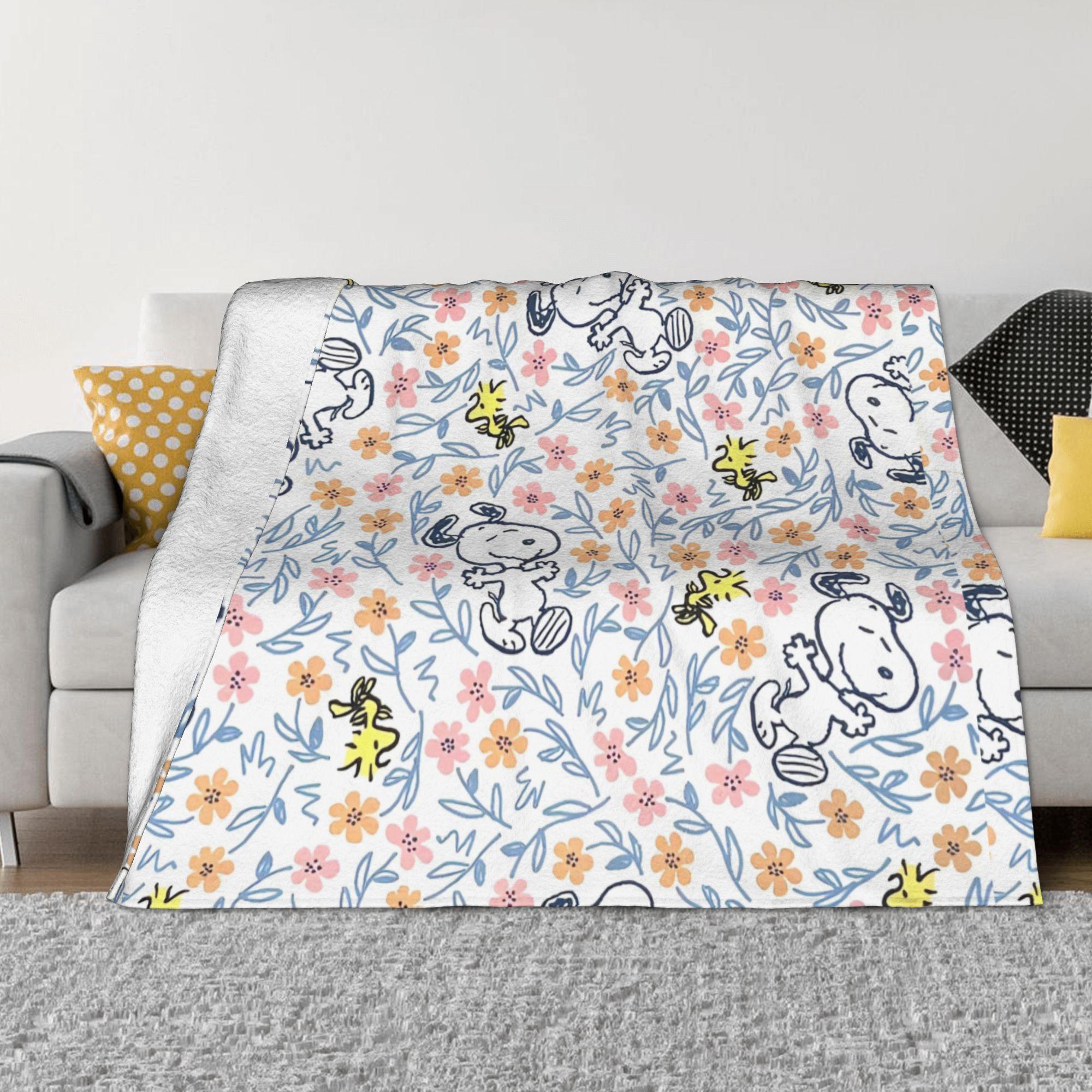 Snoopy's Zubehör Decke Warm Gemütlich Flauschig Überwurfdecken für Sofa 50x60 Zoll Mehrere Größen Tagesdecke 75x100cm 30x40in