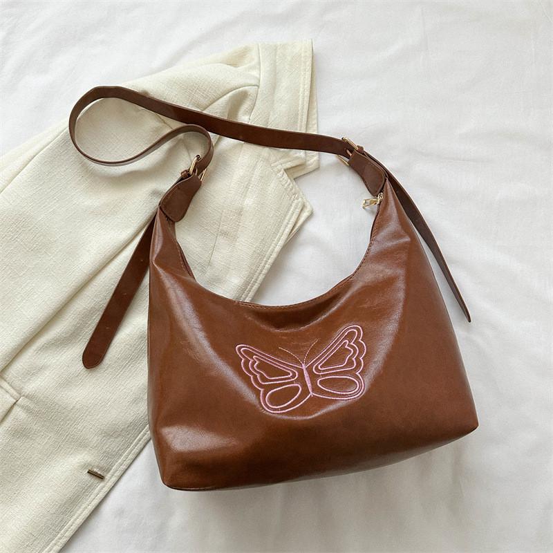 Chic And Casual Large Capacity Women s Shoulder Tote Bag With Unique Design светло-коричневого