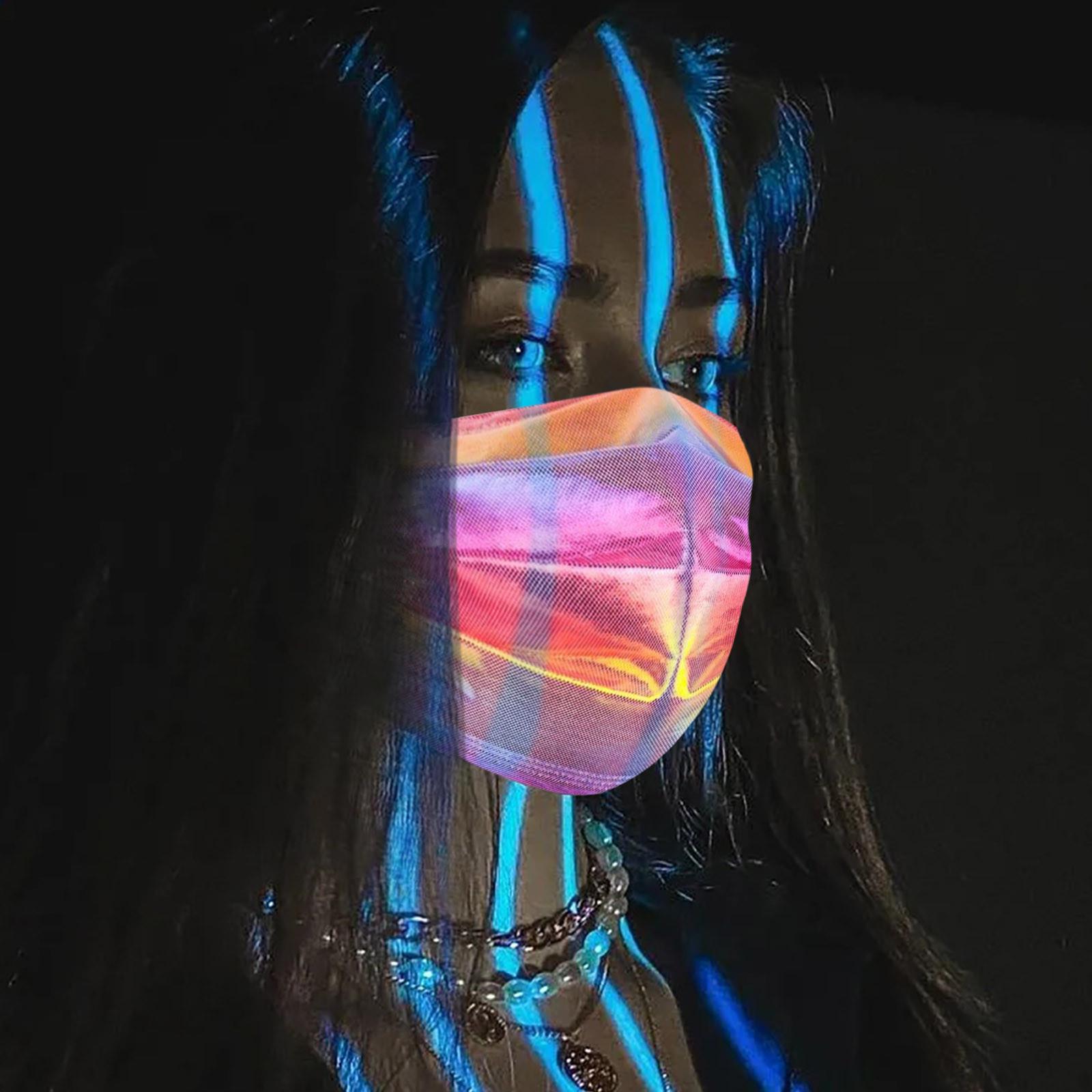 

100 шт. Градиентная маска для взрослых Одноразовая Нетканая Пылезащитная Унисекс Маска для лица Уличная Мода Винтаж Ультратонкая Для мужчин и женщин Защита рта