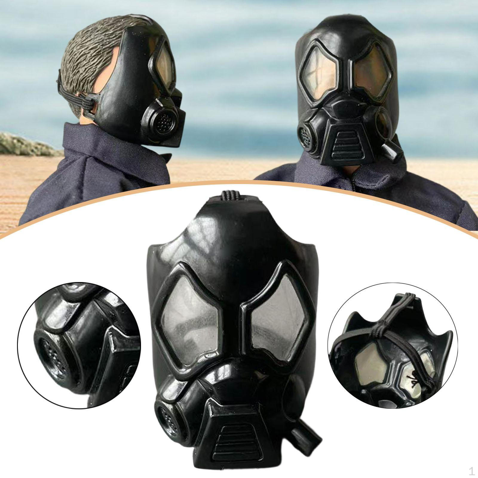 

Gas Mask Model for 1/6 Action Figure, Mini Face Cover Fits 12 inch Male Female Figure Bodies, Black
