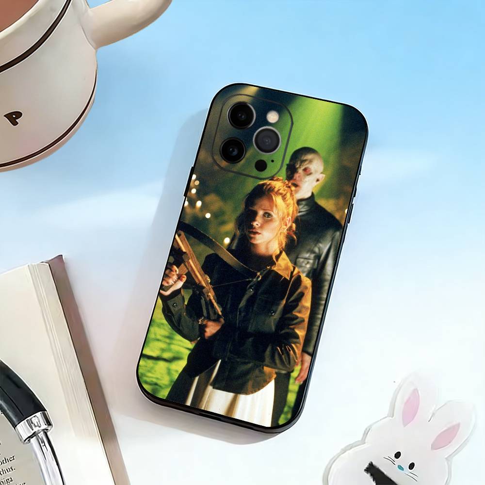 Movie Buffy Phone Case For iPhone 17, 16,15,14,13,12,11 Plus,Pro Max, Others Soft Black Cover