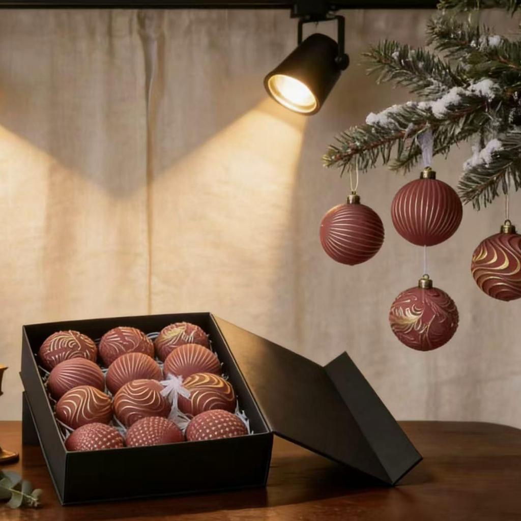 Antique Style Christmas Ornament Set: Scratch-off Ball Decorations for Trees and Windows