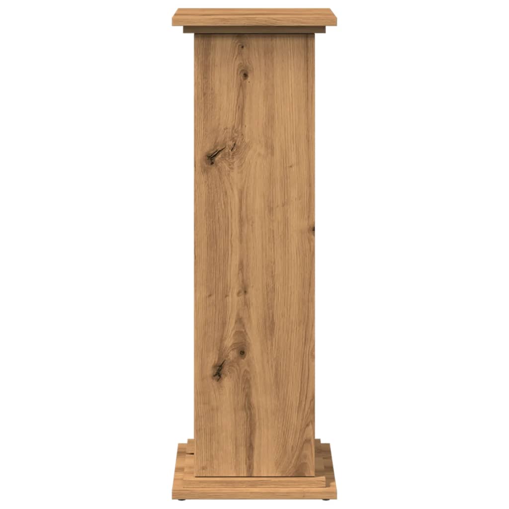 Plant Stand with Storage Space Artisan Oak Finish 31 x 30 x 90 cm Engineered Wood