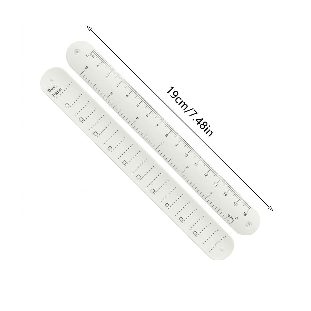 Silicone Wristband Memo with Erasable Writing and Ruler Function for Study Office Outdoor Use