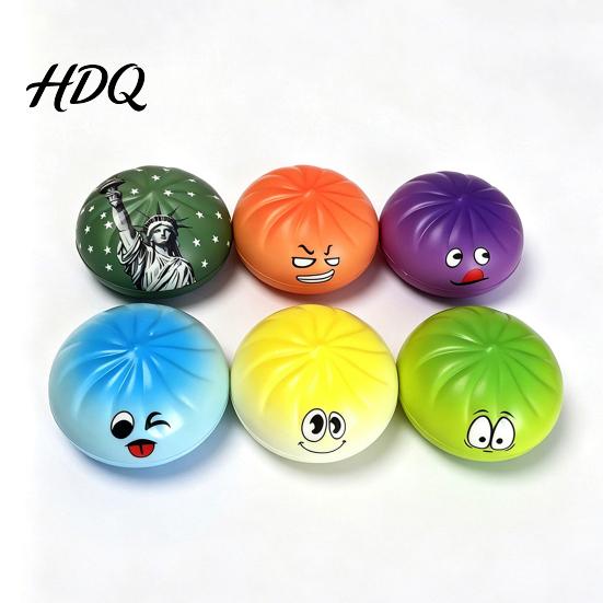 Sensory Stress Relief Toy Steamed Bun Squeeze Soft TPR Fidget Portable Fun Slow Rising Vent for Kids And Adults Office Desk Reliever