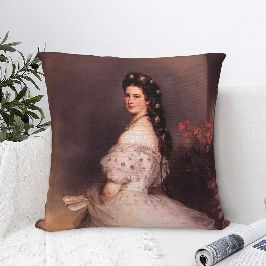 Empress Elisabeth Of Austria Franz Xaver Winterhalter Square Pillowcase Cushion Comfort Throw Pillow Sofa Cushions Used