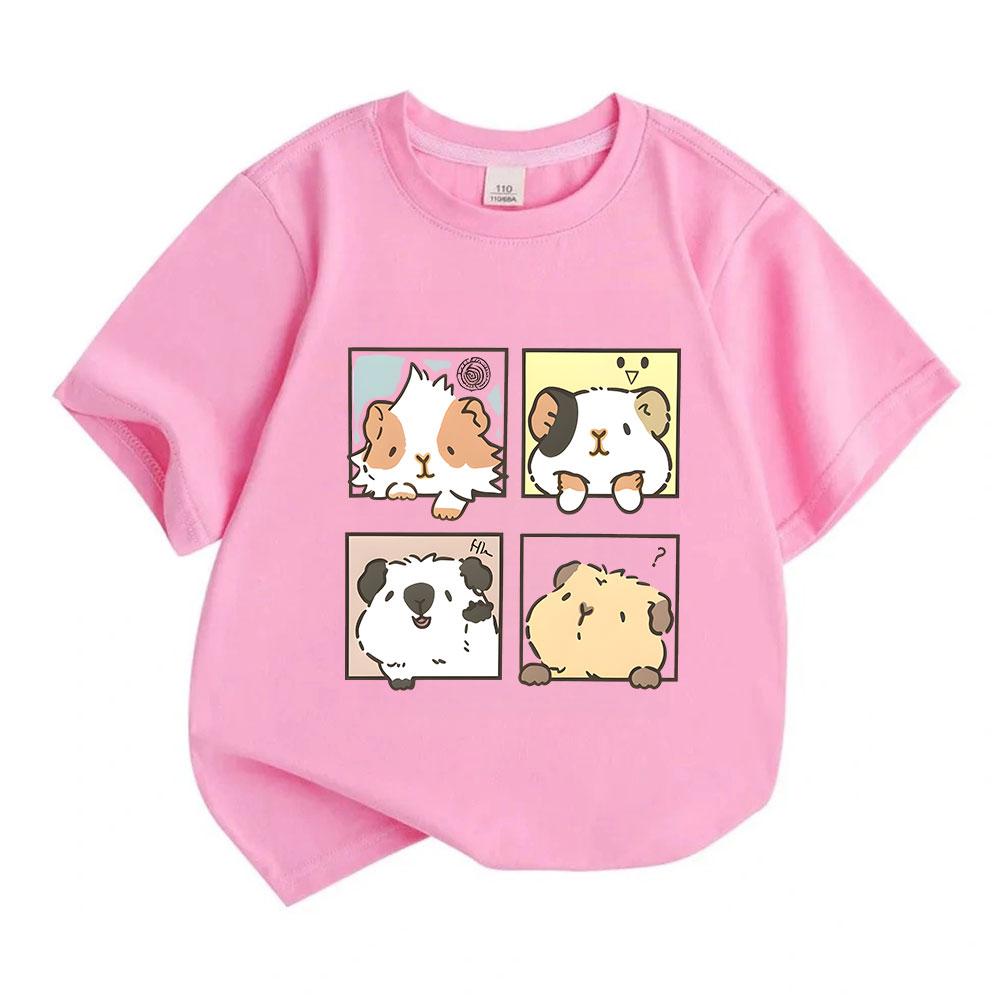 Kids Unisex Boys Girls 100% Cotton Short Sleeve Crew Neck T-