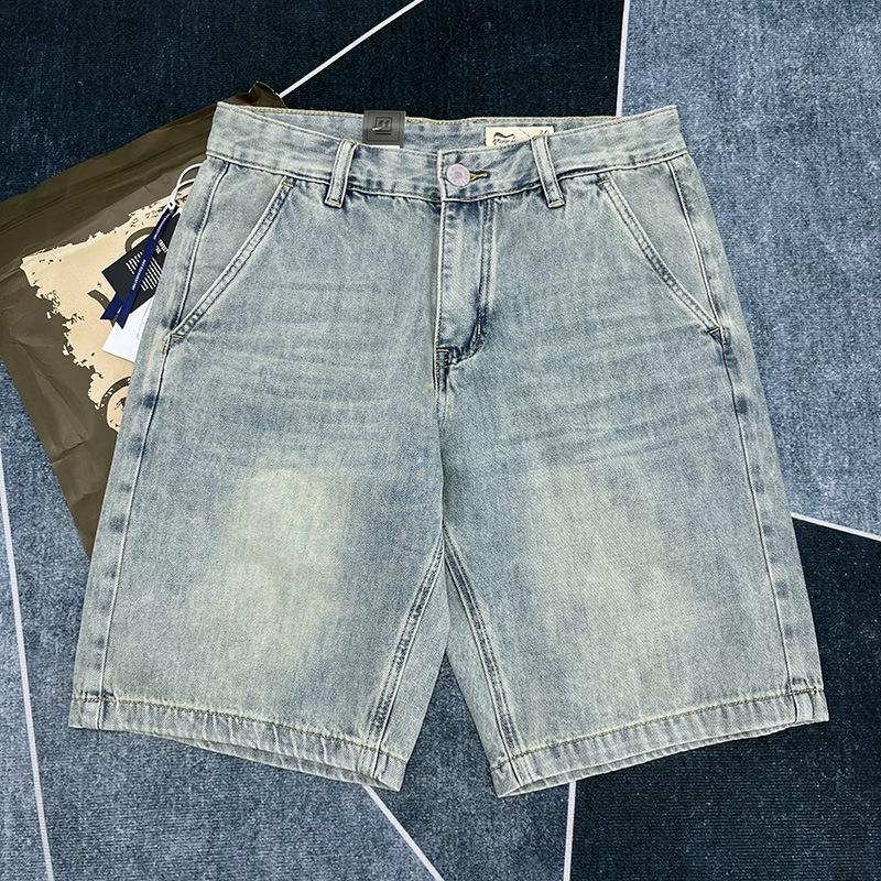 Stylish Retro-inspired Denim Shorts, Light Wash Relaxed Fit Shorts with Functional Pockets, Comfortable Shorts for Casual Outings & Weekends