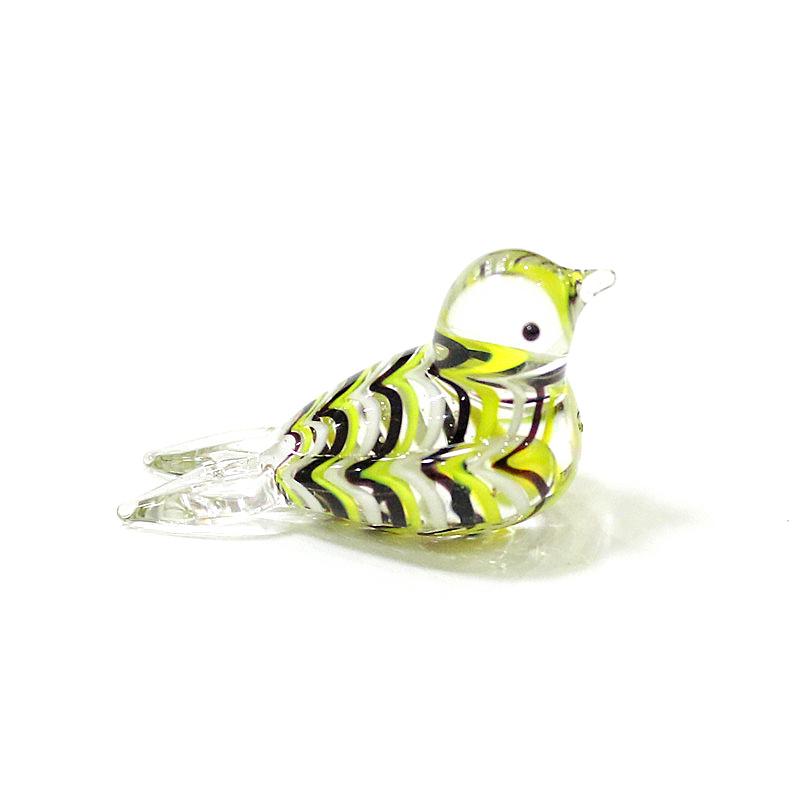 Miniature Murano Glass Bird Decorative Figurine Japan Style Home Fairy Garden Decor Accessories Lovely Handmade Animal Ornaments