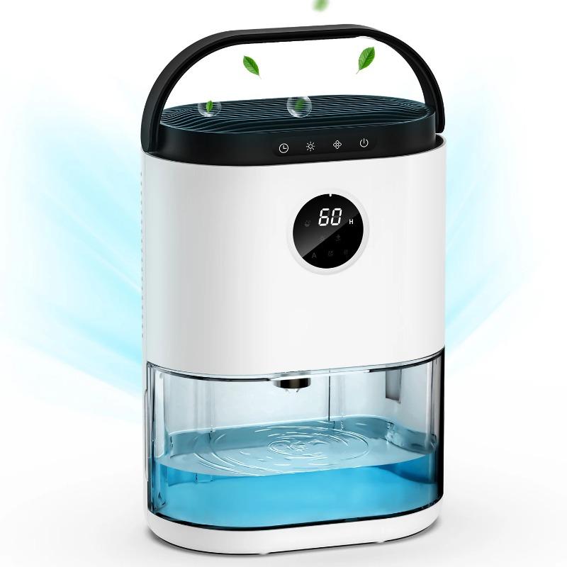 2300ML Luftentfeuchter Berührungssteuerung Haushaltsgeräte, Automatische Abtauung, Ultra Leise Schlaf-Timer für Große Räume Badezimmer Garage Wohnmobil