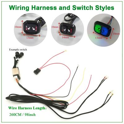 12V Universal Built-In Car Seat Heater Kit Fit 2 Seats,108W Black Alloy Wire Heating Pads 3 Levels Dual Control Switch System