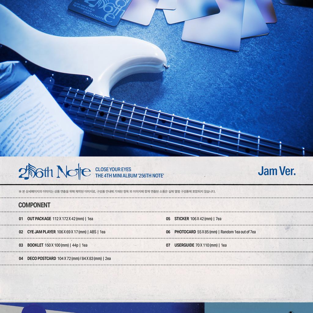 [Pre-order] CLOSE YOUR EYES 256th Note Jam Ver. Korean Album