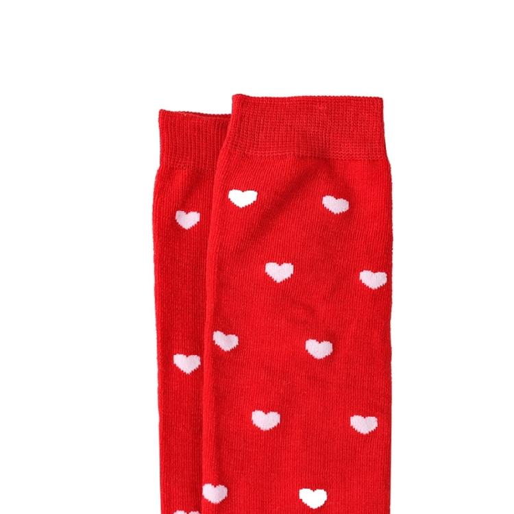 Valentines Day Over Knee Thigh High Stocking Cute Lip Heart Pattern Long Socks