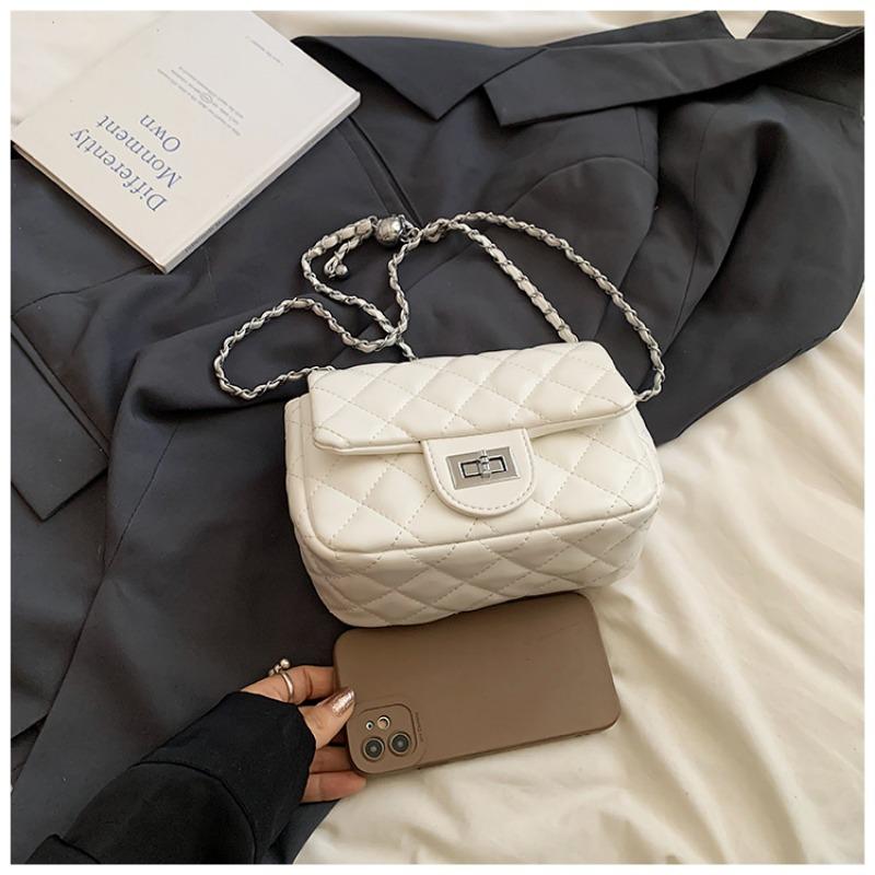 Fashion Rhombus Chain Bag Women's Spring and Summer New Simple Shoulder Bag High-end Casual Messenger Bag