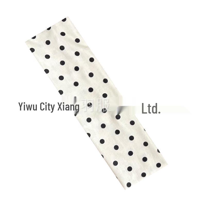 Polka Dot Yoga Elastic Headband - Stylish Sports & Makeup Hair Accessory