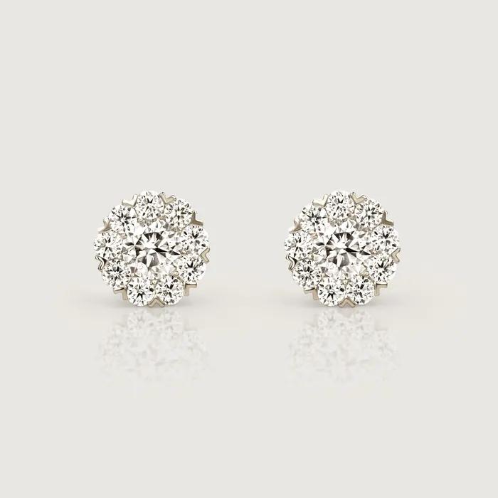 [14K/Moissanite] Blossom Carat Earrings