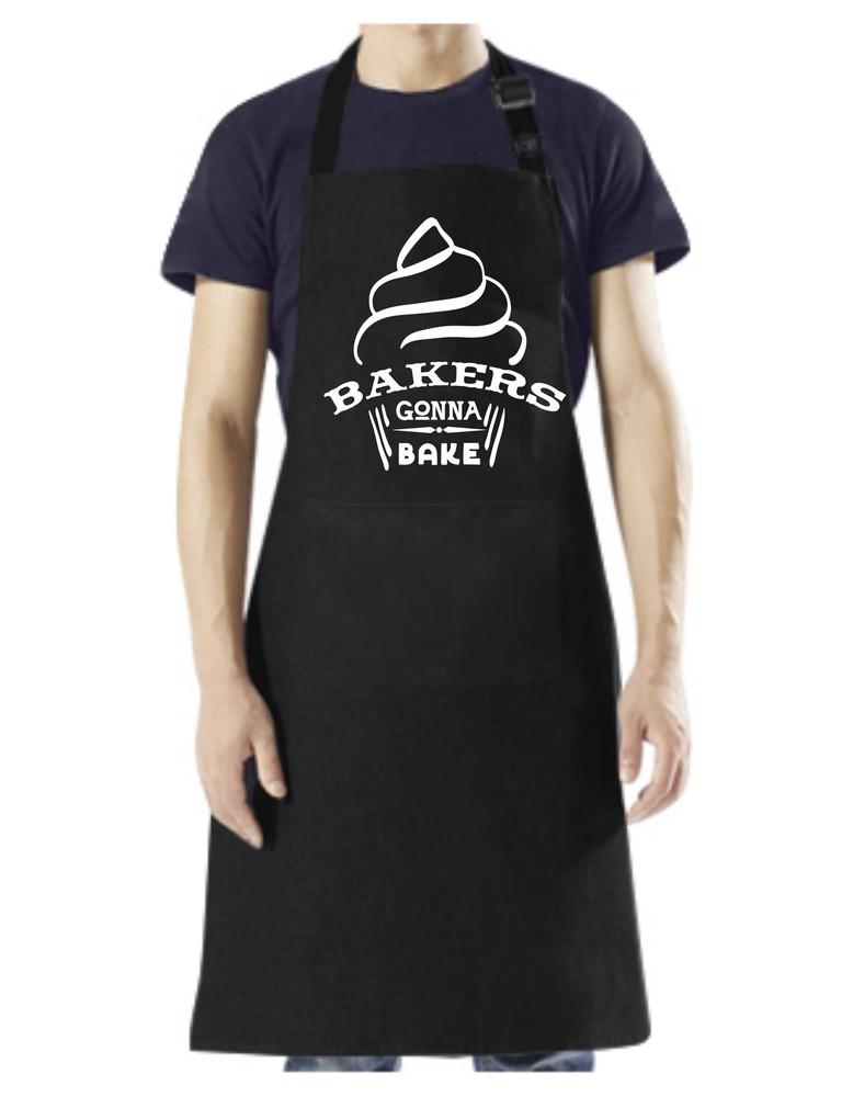 Bakers Gonna Bake - Apron with Adjustable Neck and pockets Unisex T-Shirt L