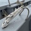 Diving Safety Lanyard 316 Stainless Steel Coiled Dive Marine Gear Double Hooks Outdoor