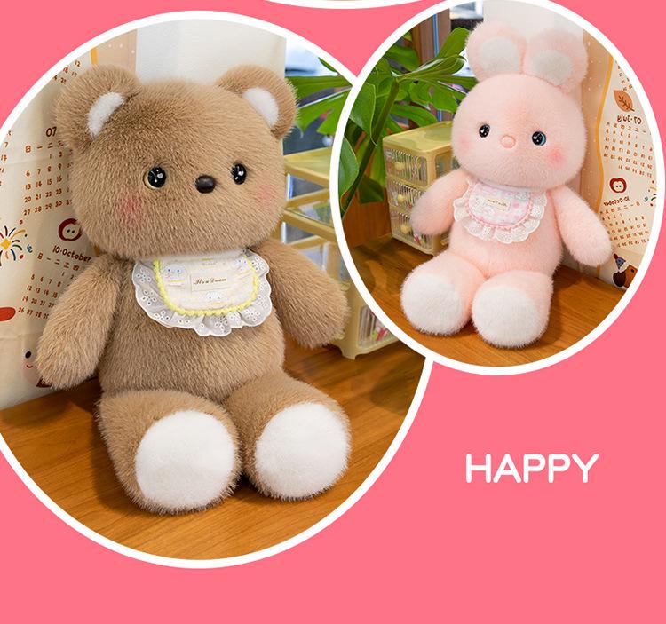 Energetic Running Bear Plush Doll - Children's Cloth Toy for Girls, Perfect Birthday Gift