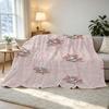Soft Skin-friendly Hemmed Fleece Blanket, Floral Design Warm Couch Throw, Home Sofa Cover for Halloween & Christmas