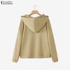 ZANZEA Women Autumn Casual Long Sleeve Pullover Hoodies Sweatshirt