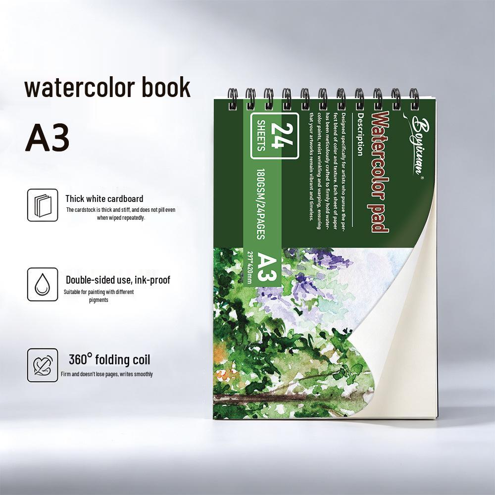 A4 Spiralbindung Zeichenblock: Verdickte Ausgabe für Öl-, Acryl- und Aquarellfarben.