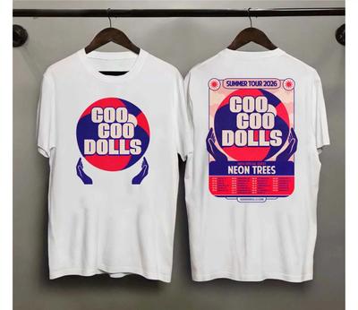 Goo Goo Dolls Letní turné 2026 Tričko pro muže i ženy, Pohodlné a prodyšné s retro stylem - Pánské letní C...