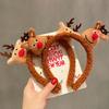 Cute Christmas Reindeer Plush Headband for Children New Year Hair Accessory and Hairpin Holiday Headwear
