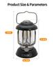 Outdoor Camping Lantern Portable USB Rechargeable Lamp Retro LED Light For Emergency Fishing Hiking Tent Nightlight Waterproof