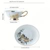1 Set Elegant Pastoral Ceramic Tea Mug Set with Saucer and Spoon - 676oz Porcelain Teacup Fine and Cafe Espresso Cup for Home