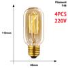 4Pcs Dimmable Retro Edison Light Bulb E27 AC220V 40W Vintage Industrial Decor Filament Bulb Lamps A19 ST64 T10 T45 G80 G95 G125