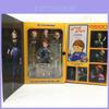 Figura de Ação Chucky Cult Série de Terror Definitiva 10cm Boneca Assassina Com Esculturas de Cabeça Intercambiáveis Acessórios