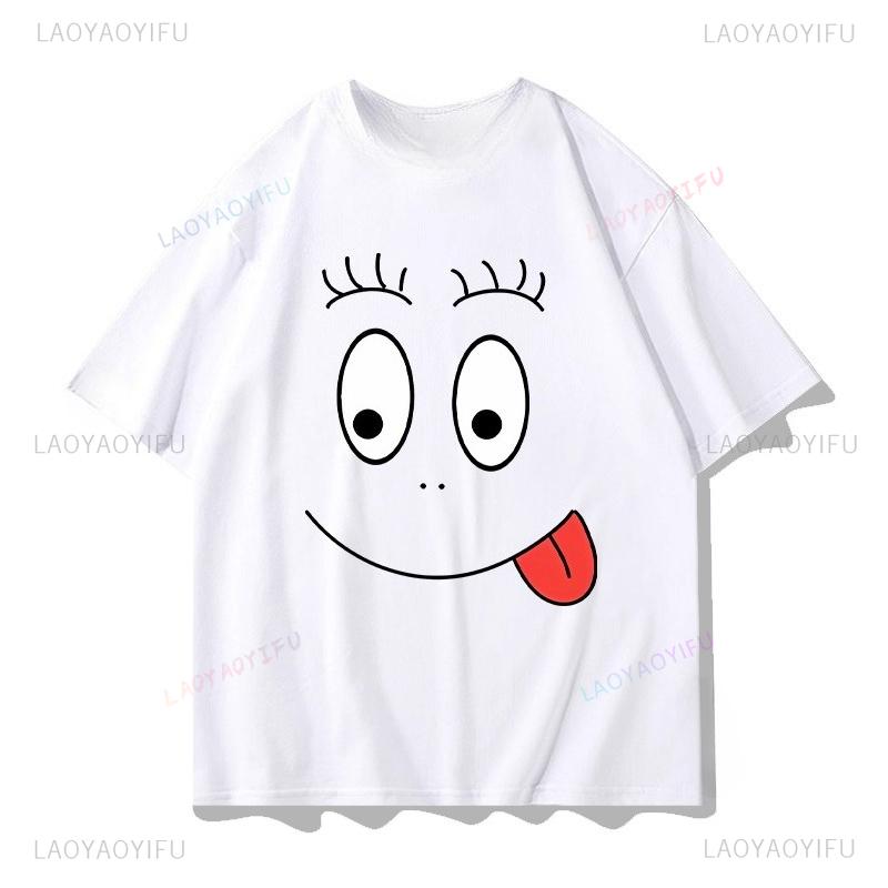 Les Barbapapa T-shirt Polyester Materiaal Goedkope Kinderkleding Casual Ronde Hals Klassieke Vintage Stijl Grafische T-shirts