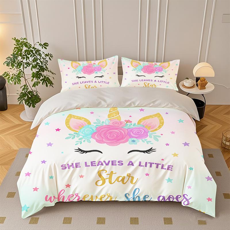 Quilt Cover Three-Piece Quilt Cover Set Home Textile Bed Sheet Set