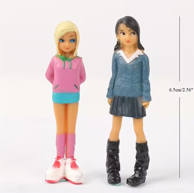 Набор фигурок девушки (Fashion Girls), 10 шт. игровые миниатюрные фигурки набор кукол мини 6.5 см