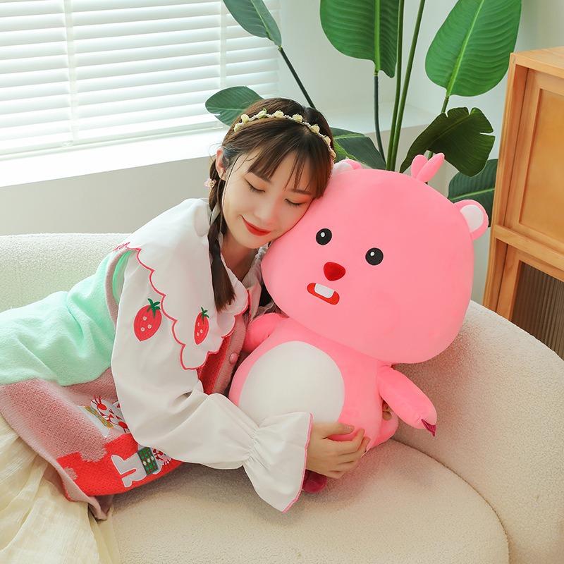 75cm Cute Pororo Plush Toy Kawaii Cartoon Animal Plush Stuffed Doll Super Soft Girls Sleeping Pillow Children's Birthday Gift