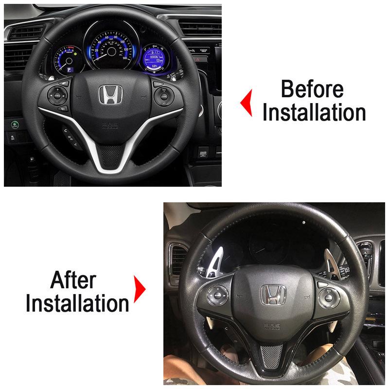 For Honda City Fit HR-V Vezel 2015 2016 2017 2018 Car Steering Wheel Shift Paddles Shifter Extension Car Accessories
