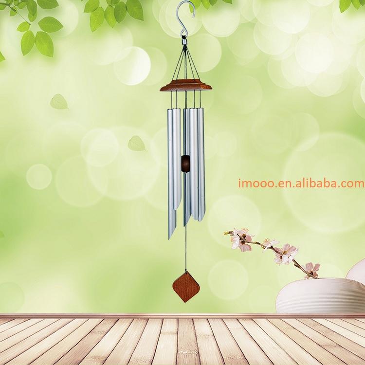 Factory Price Wind Chimes 26 Inches Deep Resonant 5 Tube Aluminum Wind Bell Chime Hanging Home Decoration