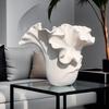 Modern Luxury Handmade Ceramic Vase with Floral Rim for Home Hotel Decoration Hydroponic Dried Flower Art