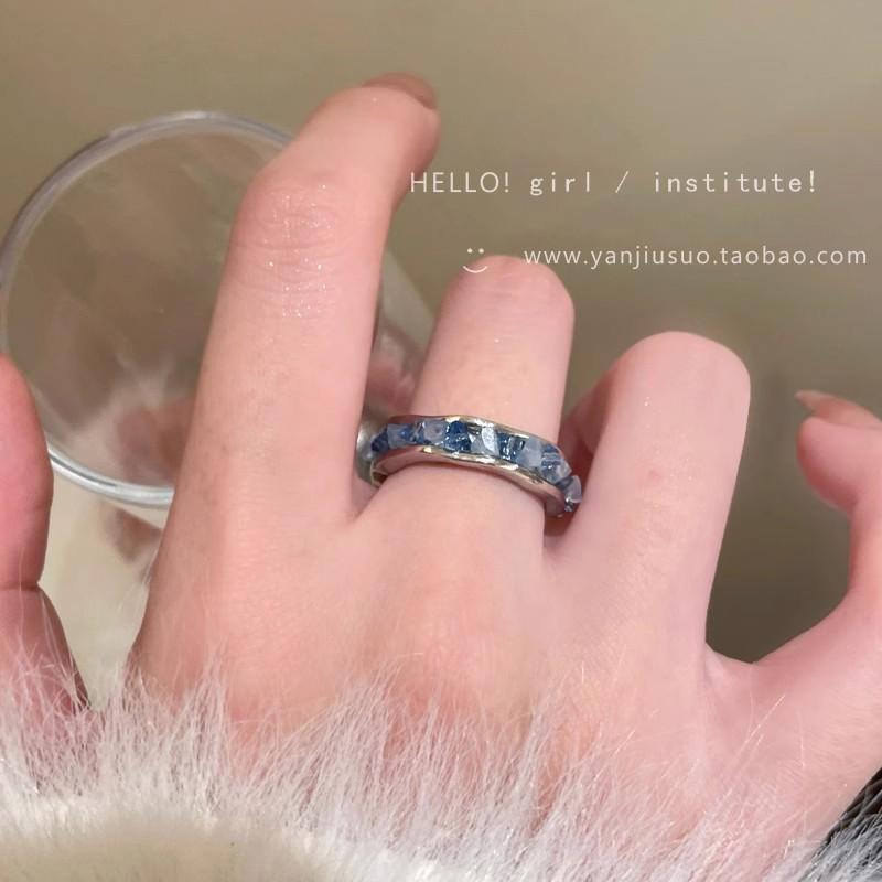 Wind Pearl Zircon Butterfly Ring Female Niche High-end Sense Light Luxury Couple Pair Ring Temperament Open Ring