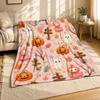 Halloween Ghost Pumpkin Decor Coral Fleece Blanket