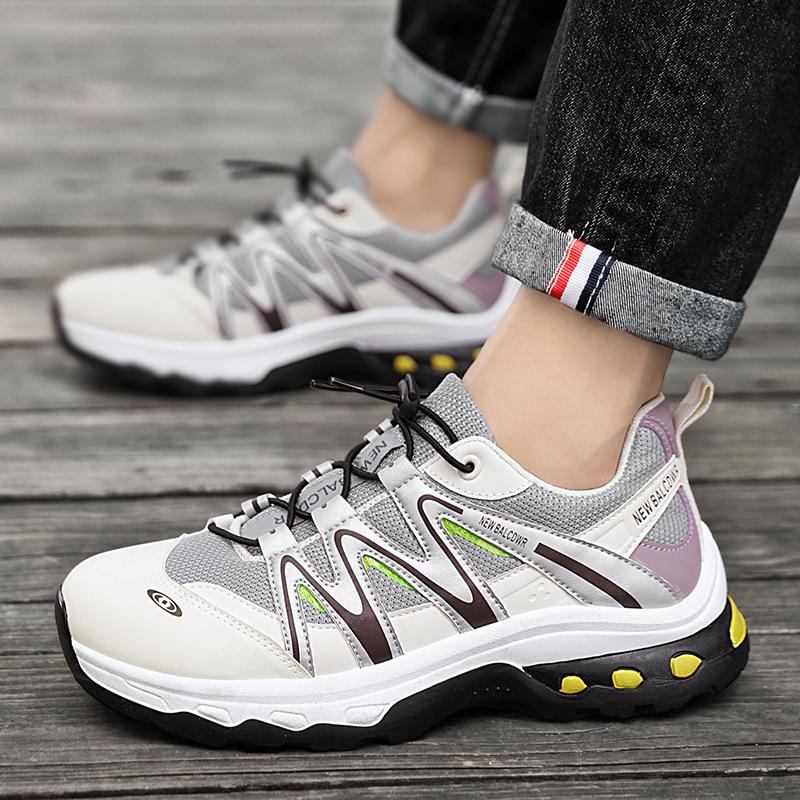 Autumn platform casual sports shoes couple outdoor rock climbing mountain climbing shoes breathable mesh elastic band dad shoes