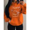 Pink Bow Faith Over Fear Printing Women Hoodies Pocket Loose Hoody Casual Fleece Y2K Hoodie Soft Woman Clothes